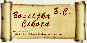 Bosiljka Cikota vizit kartica